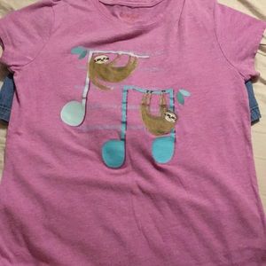 Sloth music note tee
